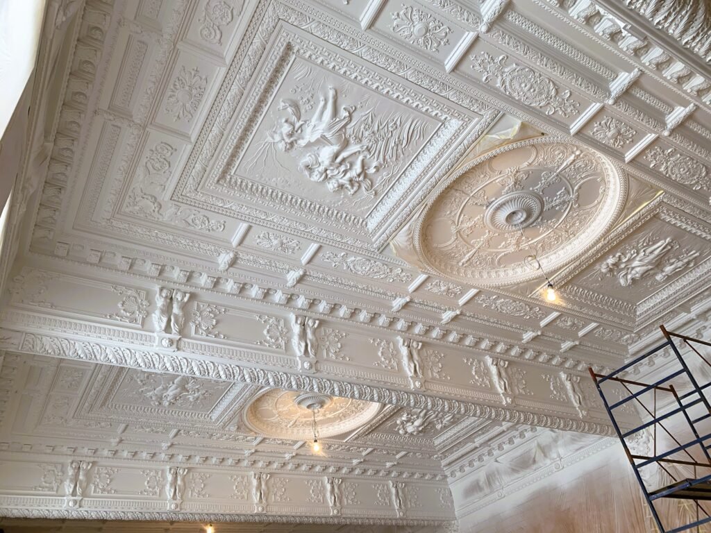 bespoke decorative plaster ceiling detail UK