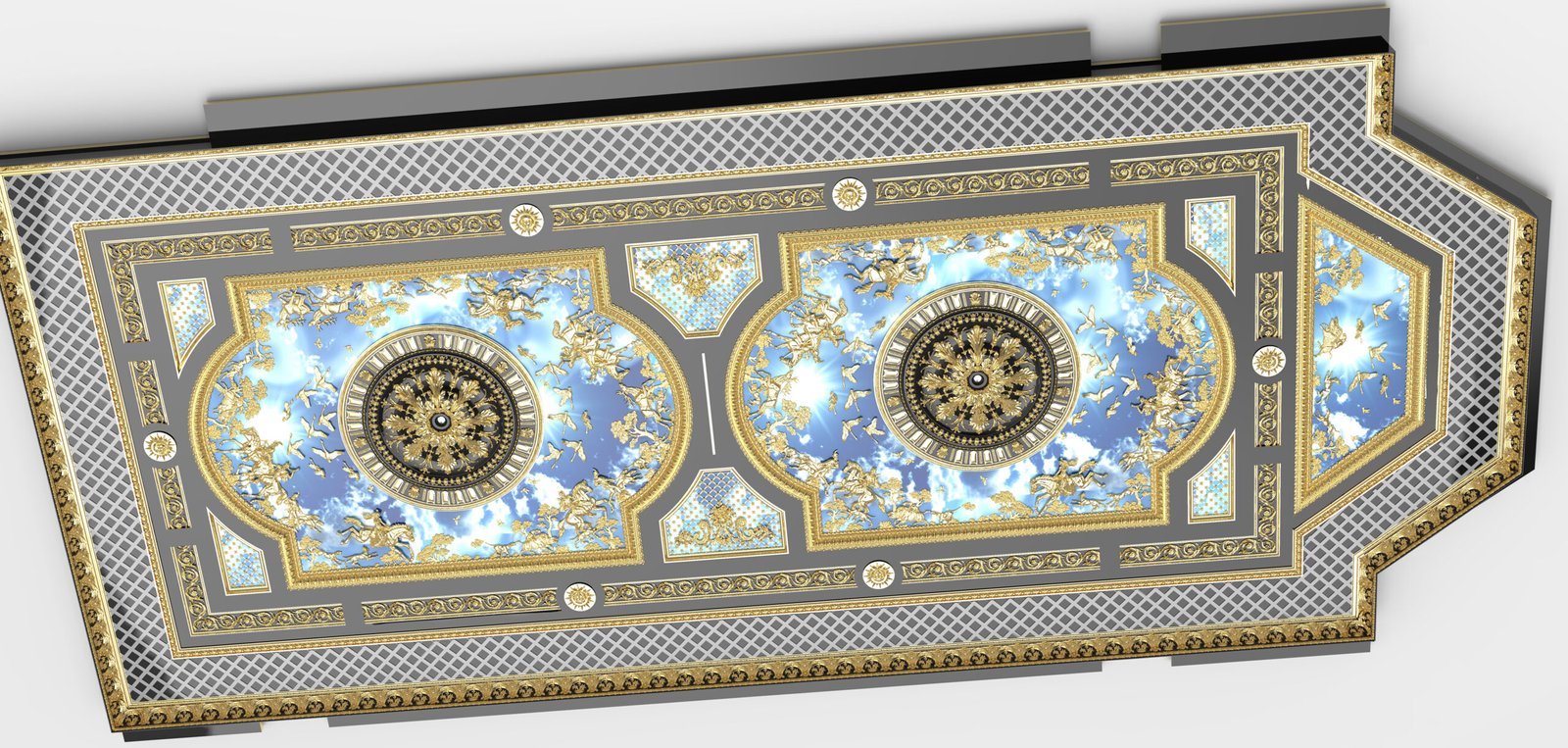 Classic plaster ceiling decoration made and installed in London